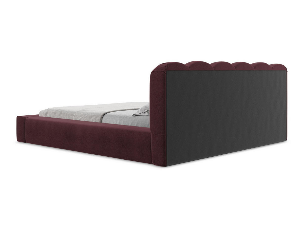 POLSTERBETT mit Bettkasten und Lattenrost 200x238 Rot - Bordeaux/Rot, Kunststoff/Textil (160/200cm) - Makamii
