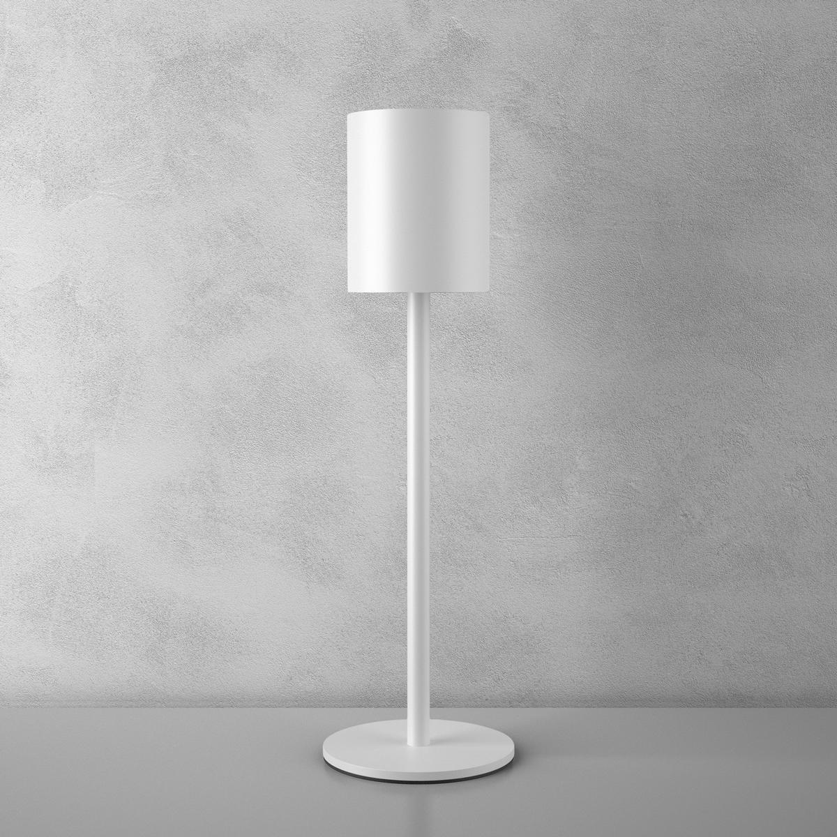 AKKU-TISCHLAMPE Corly,10 x 37 cm,weiß - Weiß, Metall (10/10/37cm) - tectake