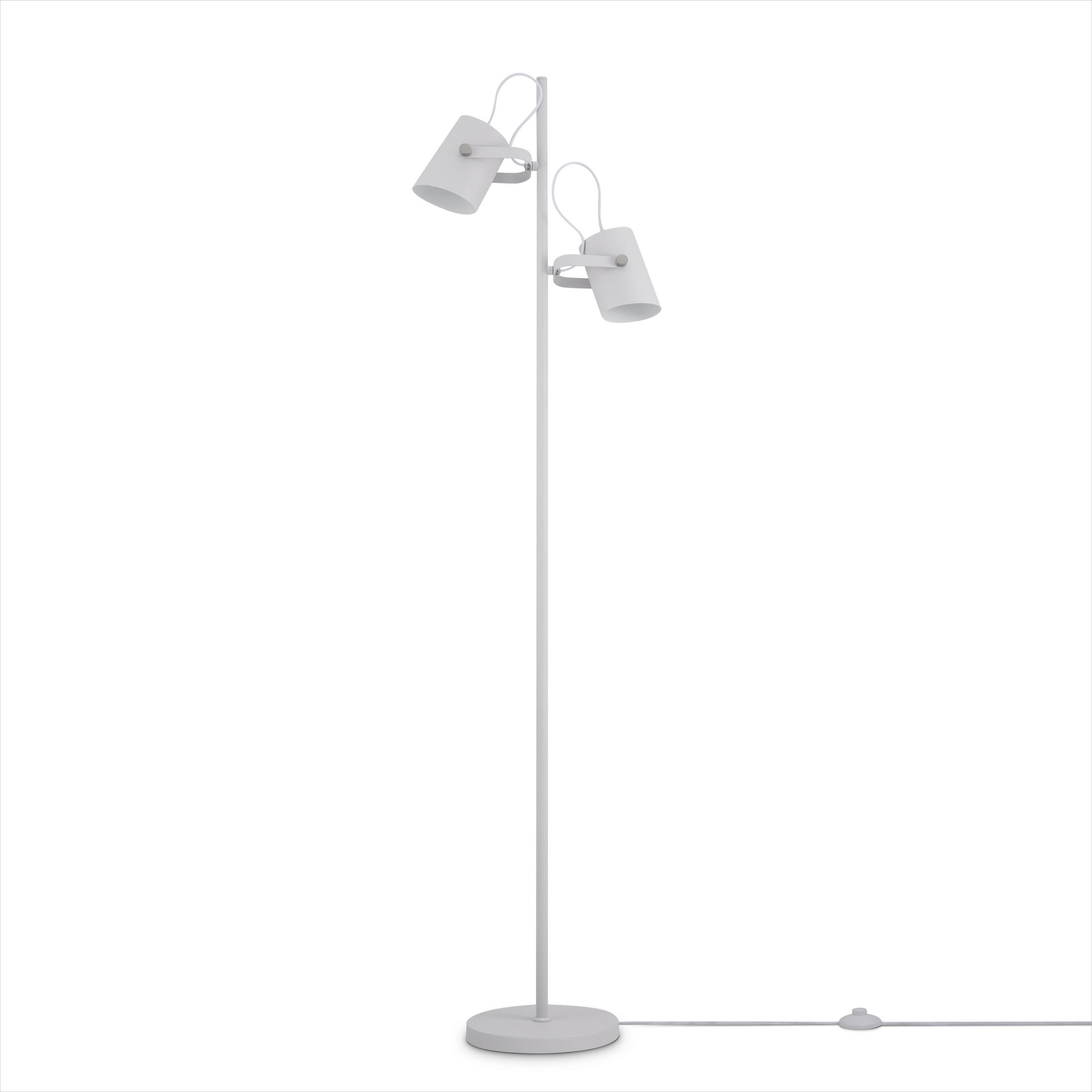 STEHLEUCHTE Karl - Weiß, Metall (41.1/25/162.1cm) - Paco Home
