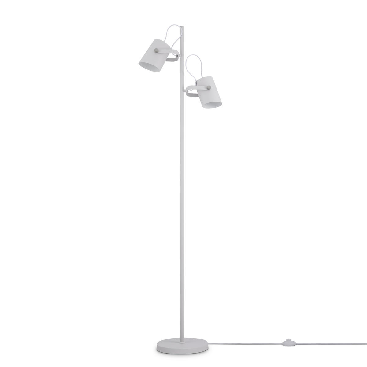 STEHLEUCHTE Karl - Weiß, Metall (41.1/25/162.1cm) - Paco Home