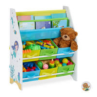 KINDERREGAL - Multicolor, Holzwerkstoff/Kunststoff (62/74/31.5cm) - Relaxdays
