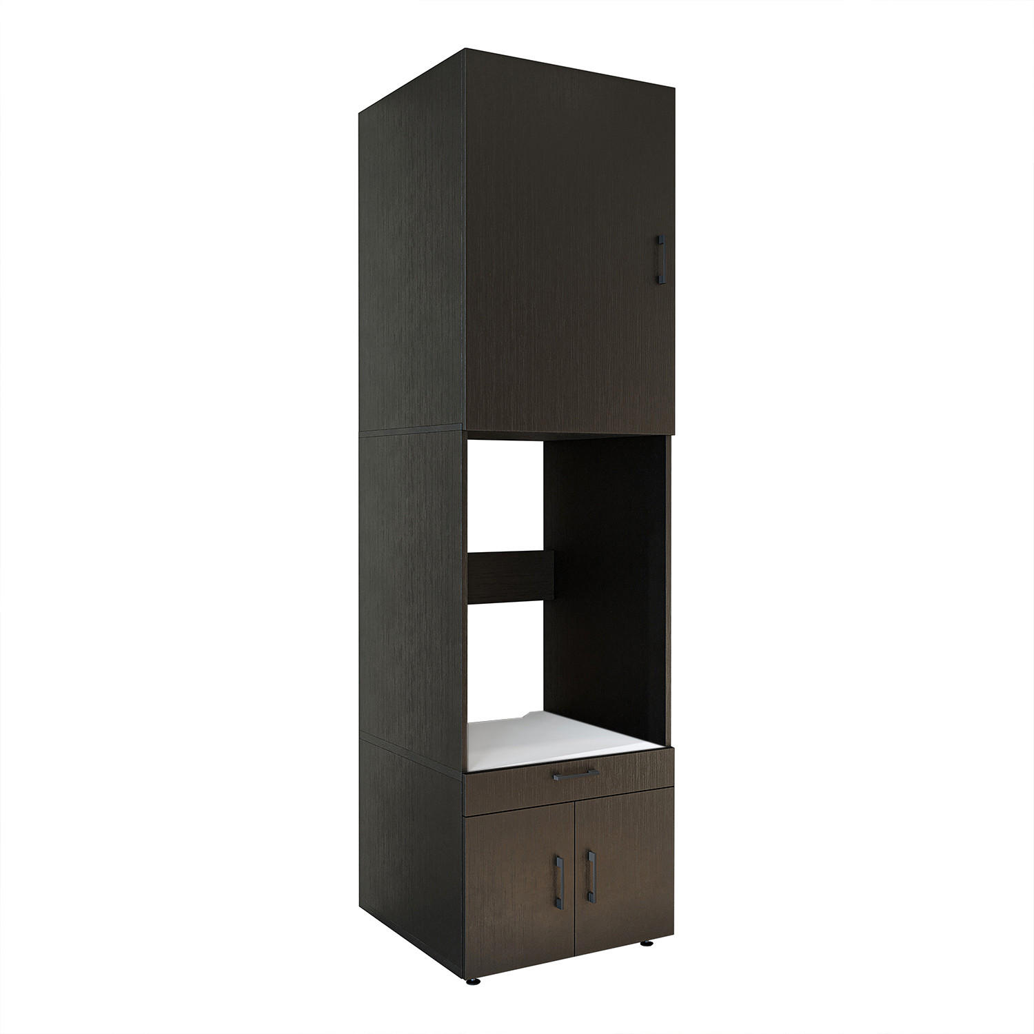 WASCHMASCHINENSCHRANK Serie 3 67cm Breit, 240cm Hoch - Schwarz, Holzwerkstoff (67/240/67cm)