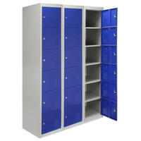 STAHLSPIND 3 x 6-türig Blau - Blau, Metall (38/180/45cm)