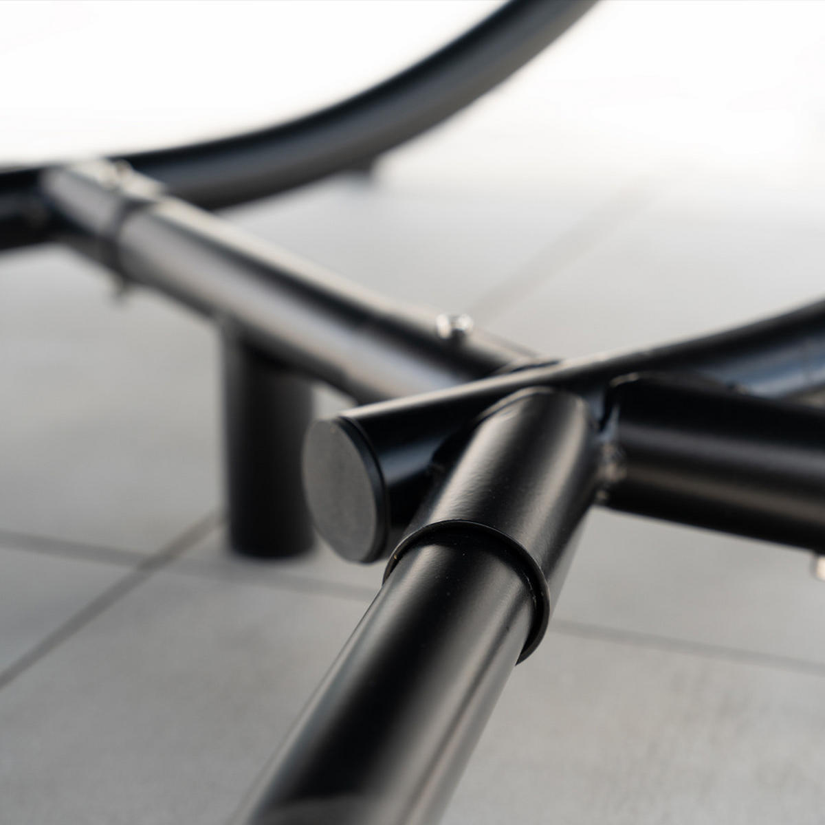 FALTBARER HÄNGESESSEL LOMA - Schwarz, 2-Sitzer - Schwarz, Kunststoff (130/123/69cm) - Home Deluxe