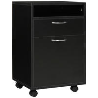 ROLLCONTAINER, Spanplatte, Schwarz, 40 x 35 x 60 cm - Schwarz, Metall (35/60/40cm) - HOMCOM