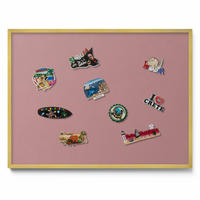 MAGNETTAFEL 80x60 cm Goldener Rahmen Pastellrosa - Pink, Metall (80/60/0.4cm) - TULUP
