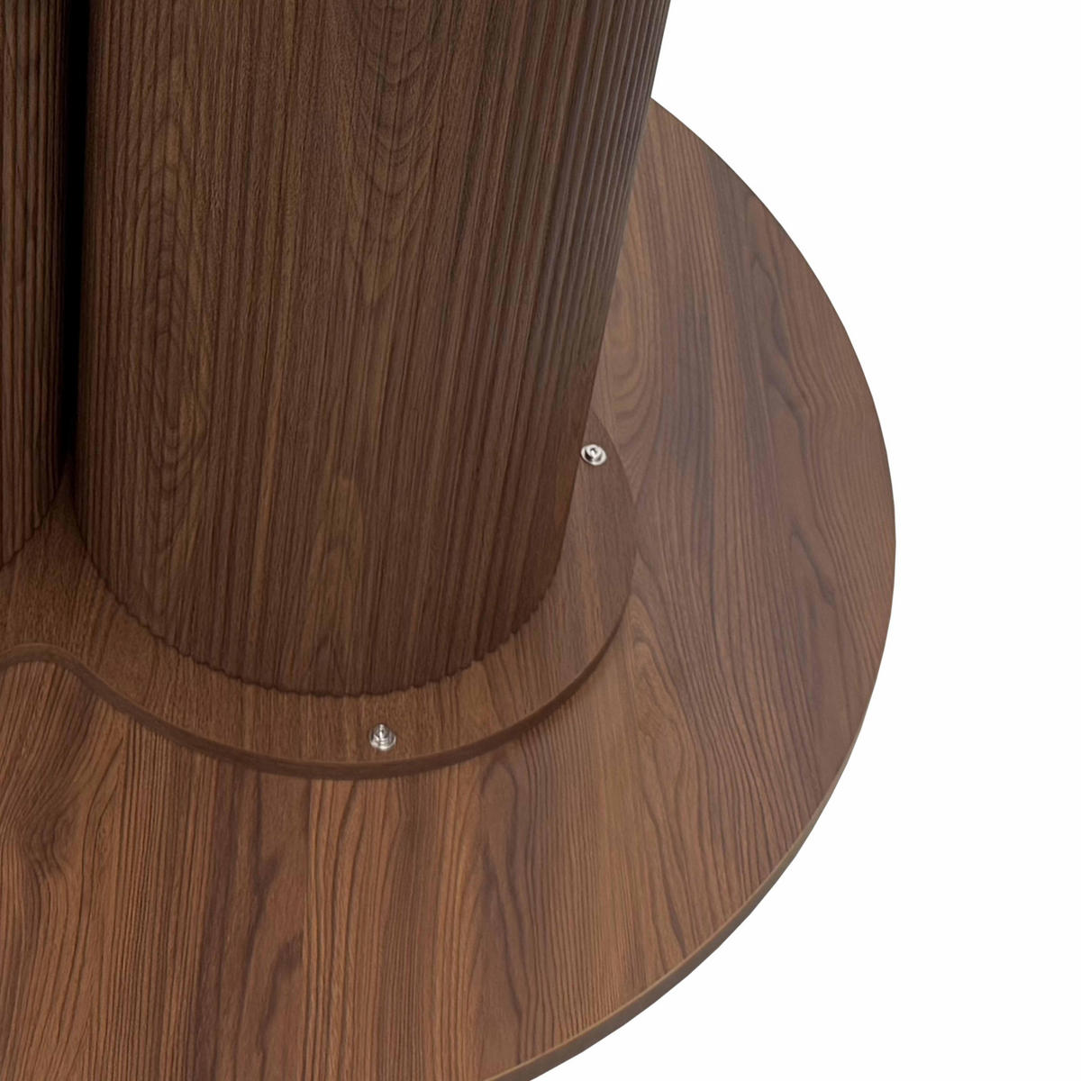 ESSTISCH, dunkles Holzeffekt - Braun, Holz (120/120/75cm) - Oviala