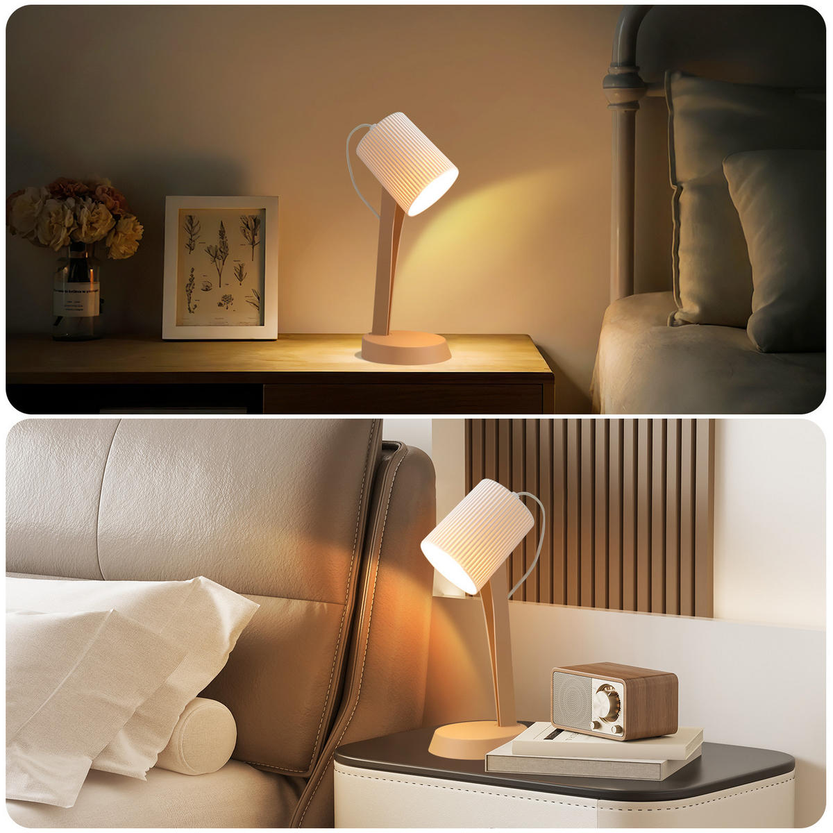 TISCHLEUCHTE Nauman (2er-Set) - Braun, Kunststoff (37.4/14/19.5cm) - Nettlife