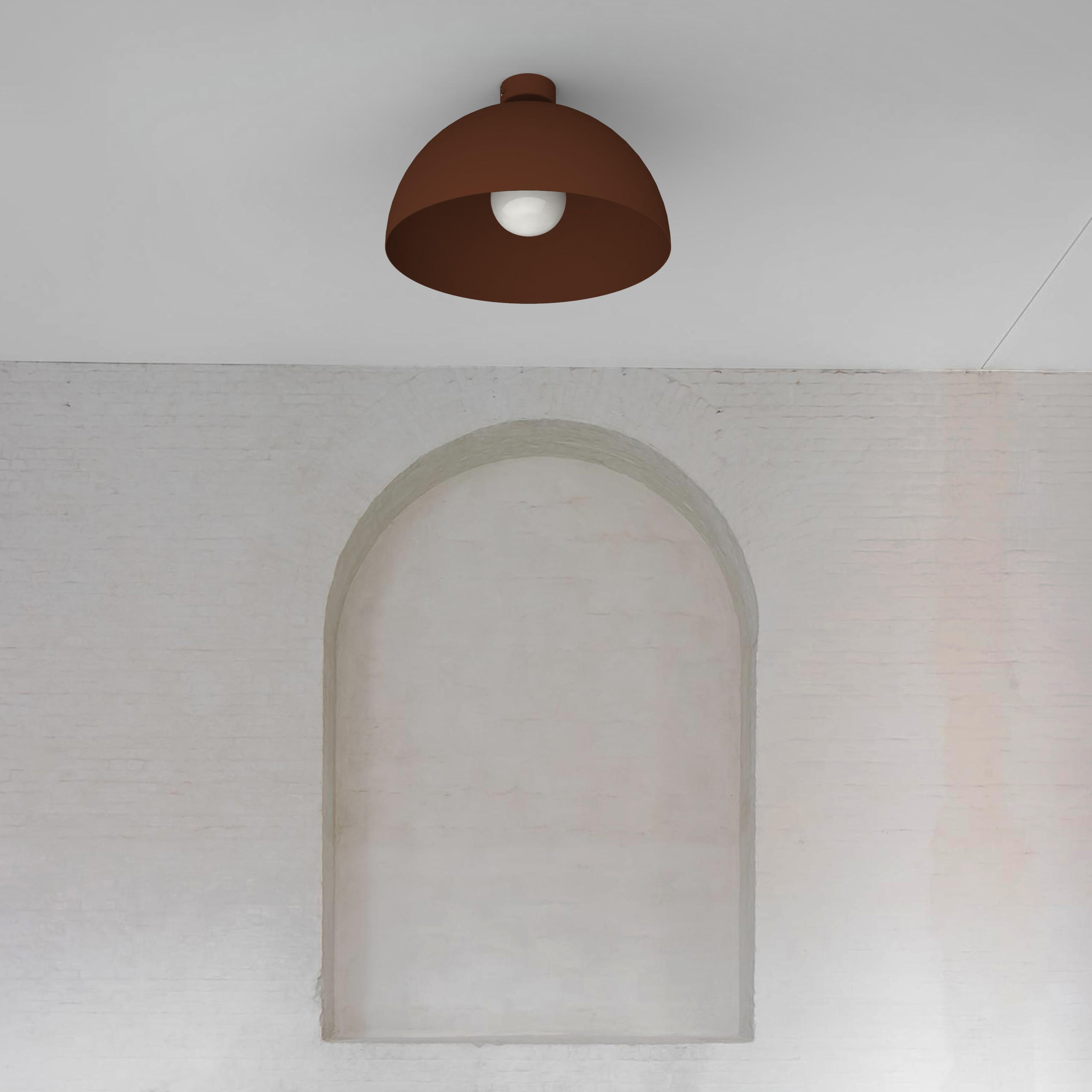 DECKENLEUCHTE - Dunkelbraun, Metall (40/40/20cm) - Lumicom