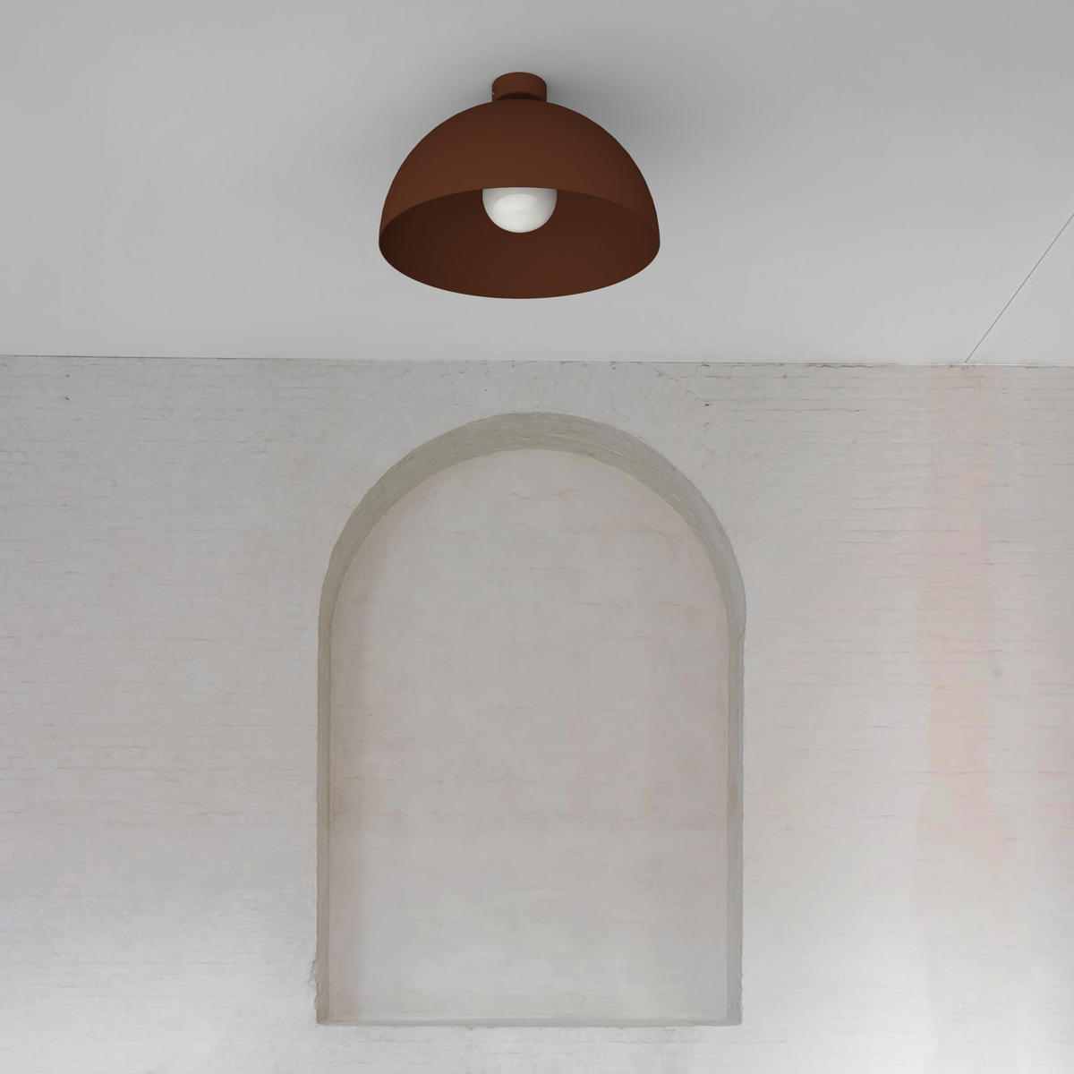 DECKENLEUCHTE - Dunkelbraun, Metall (40/40/20cm) - Lumicom