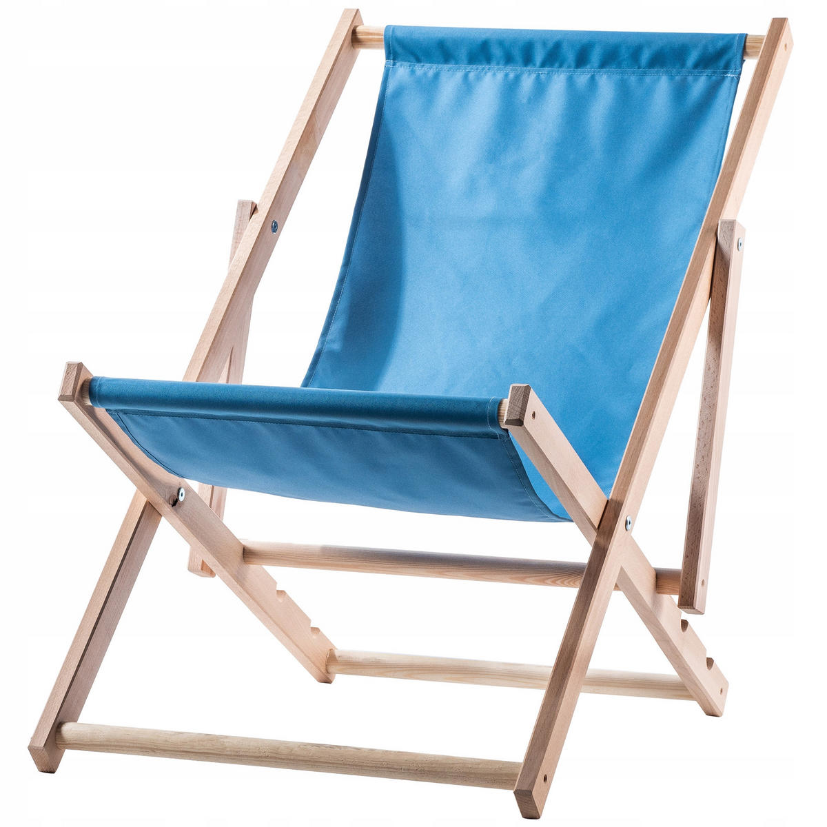 HOLZLIEGESTUHL 80 x 63 cm, Hellblau - Hellblau, Holz (53/78cm) - KADAX