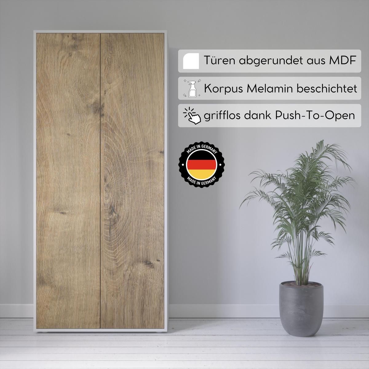 AKTENSCHRANK Amira T00 Eiche Ribbeck 180/80/40 cm - Alteiche, Holzwerkstoff (80/180/40cm) - SIMPLYFURN