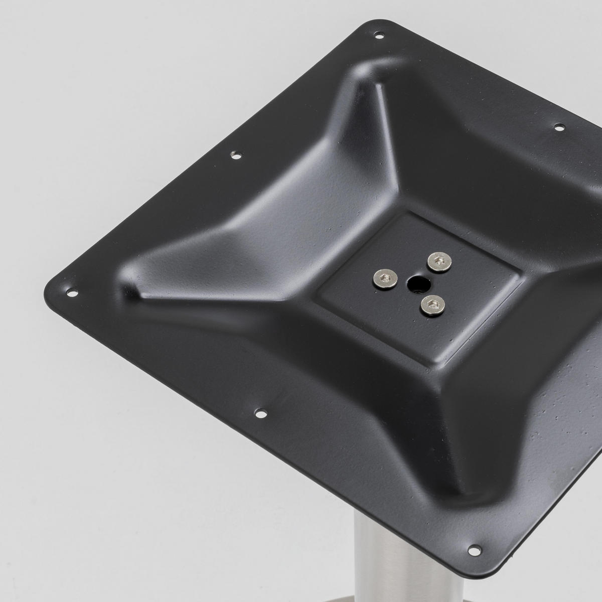 TISCHBEIN, Grau - Grau, Metall (45/72/45cm) - Oviala