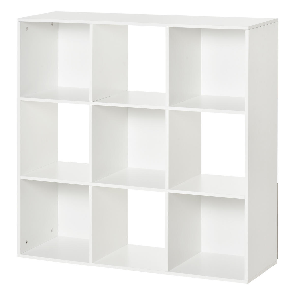 BÜCHERREGAL,9 Holzfächer 91,5x29,5x91,5cm,weiß - Weiß, Kunststoff (91.5/91.5/29.5cm) - Vallsero