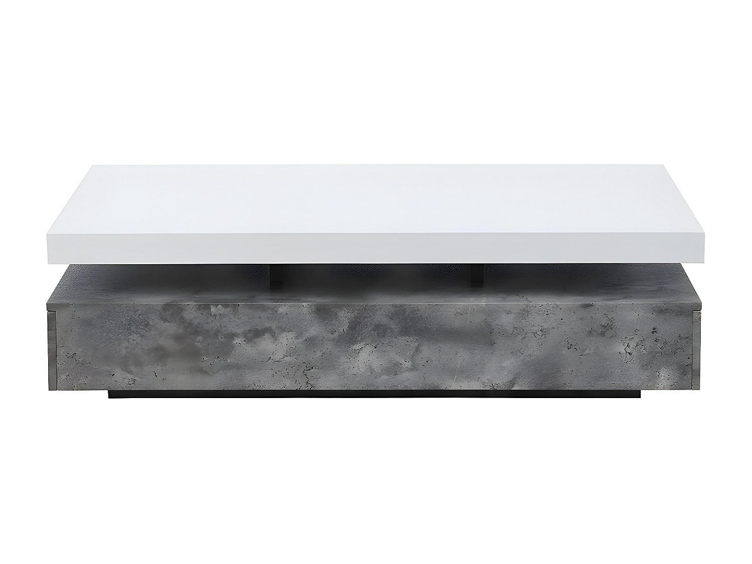 COUCHTTISCH nicht ausziehbar - 120 cmcm x 60 cmcm - Holz, Platte - Grau, Weiß - FELIX - Weiß/Grau, Holz (60/120/35cm) - Vente-Unique
