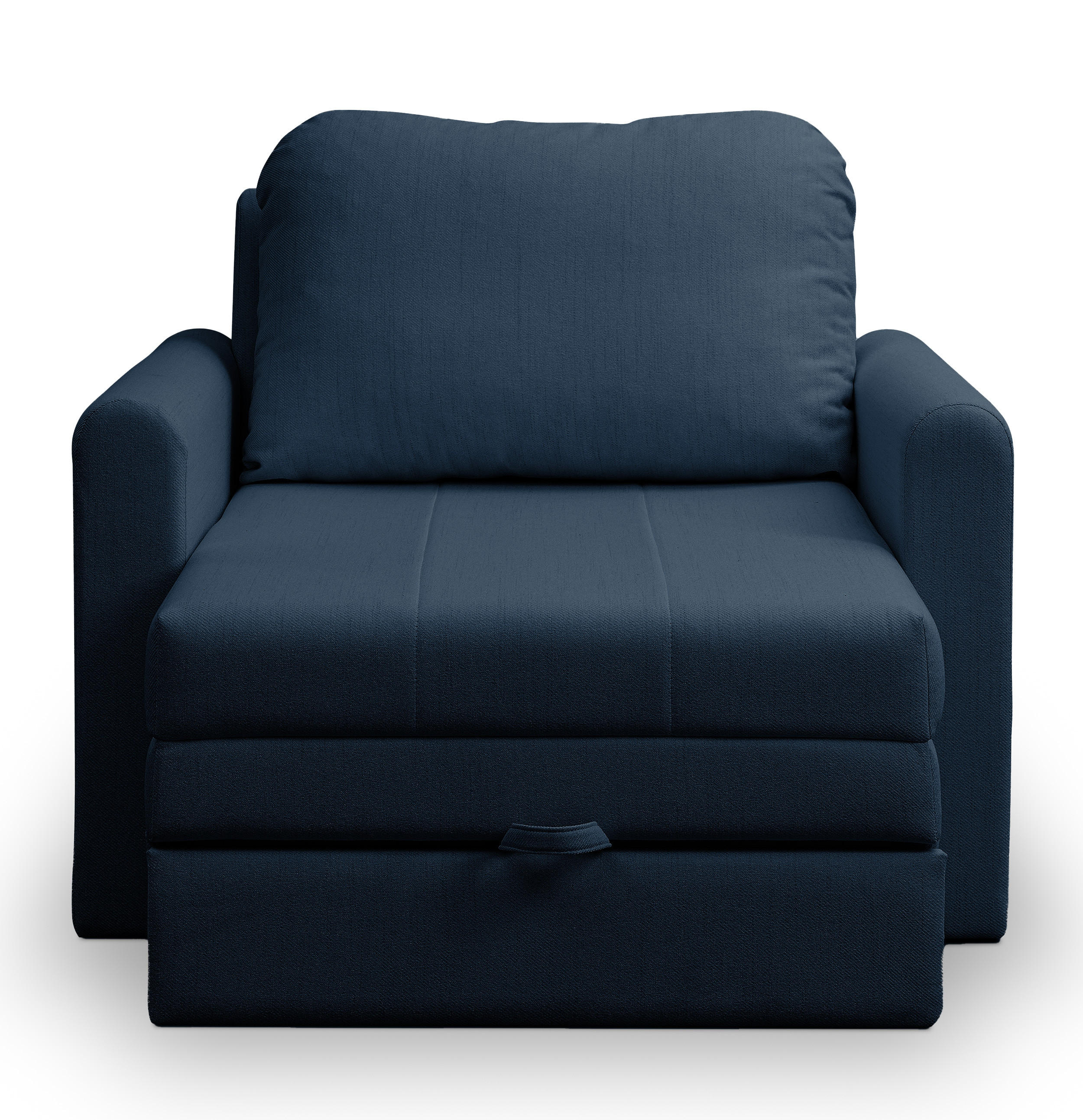 SCHLAFSESSEL Dejano Dunkelblau 75x196 cm - Schwarz/Dunkelblau, Holz/Textil (103/90/115cm) - Selsey