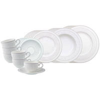 KOMBISERVICE Gray Pearl weiß 30er Set - Weiß, Keramik (1/1/1cm) - Villeroy & Boch