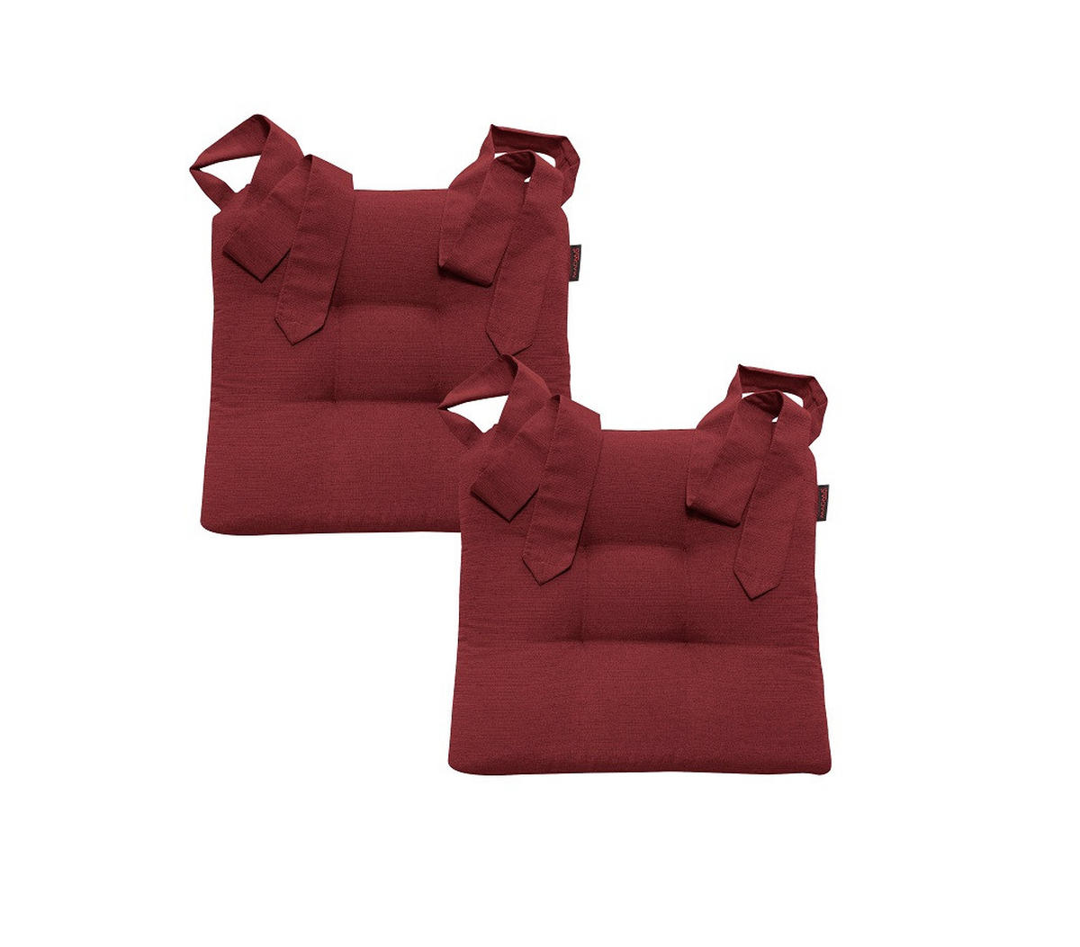 STUHLKISSEN Fino mit Schleifenband 2er Set rot - Rot, Textil (46/42/7cm) - Magma Heimtexx