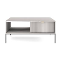 COUCHTISCH – L104 – 104 x 68 x 46 cm – NOVA – Grau - Grau, Holzwerkstoff (68/104/46cm) - hi-markt