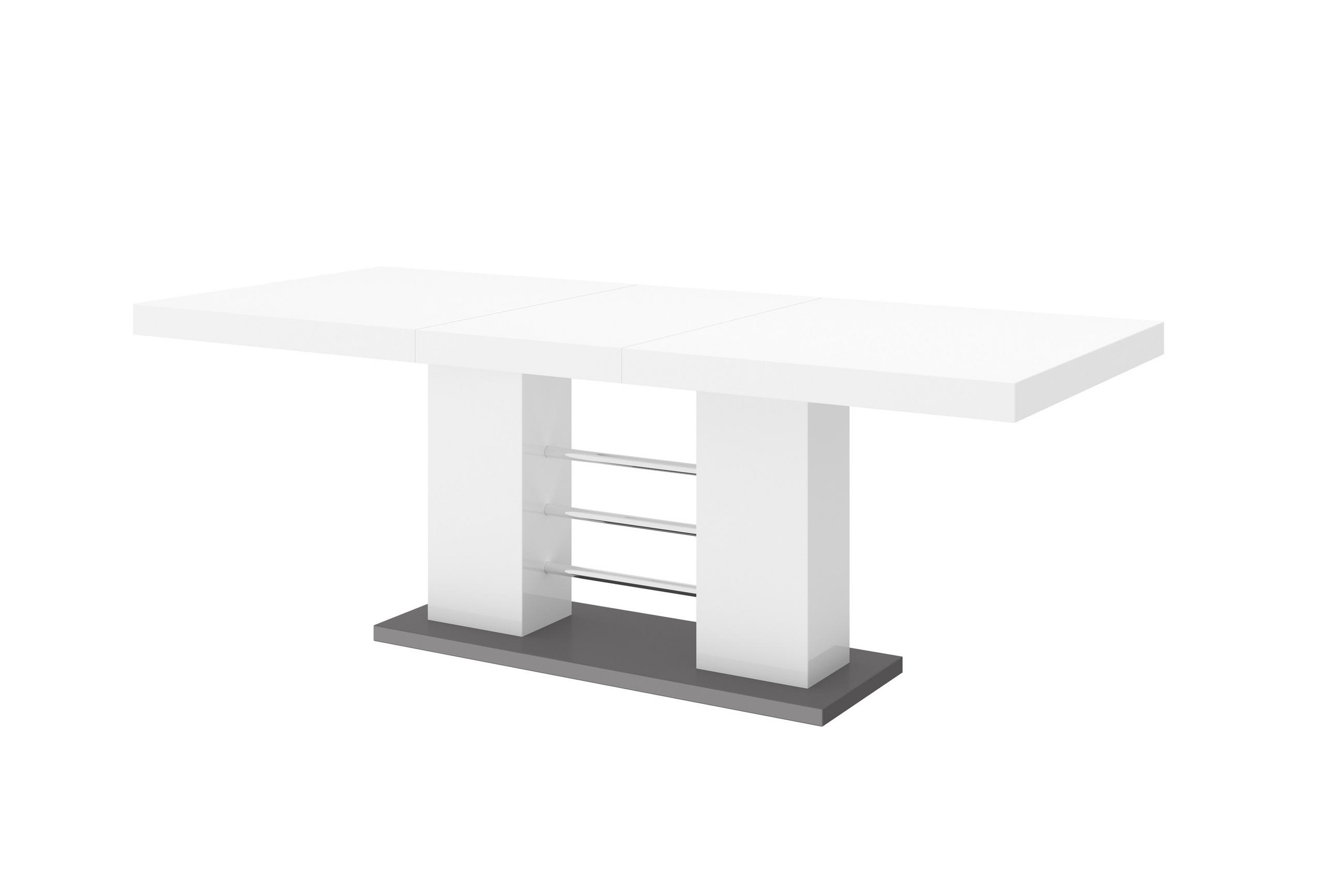 ESSTISCH rechteckig Weiß Hochglanz 160/89/75 cm - Weiß Hochglanz, Holzwerkstoff (89/160/75cm) - designimpex