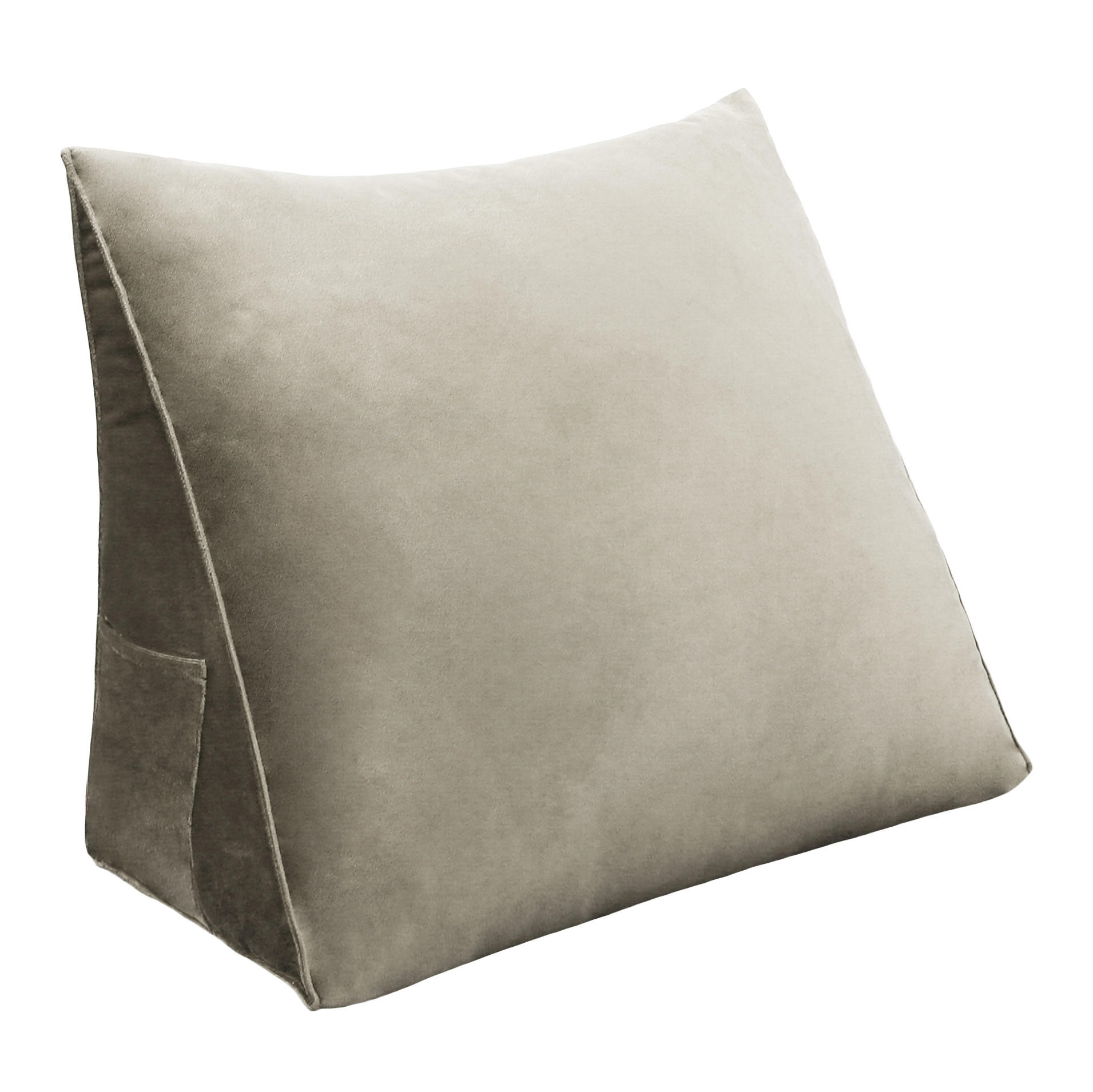 RÜCKENKISSEN für Bett Samt Beige 45 cm - Beige, Textil (35/45cm) - Vercart