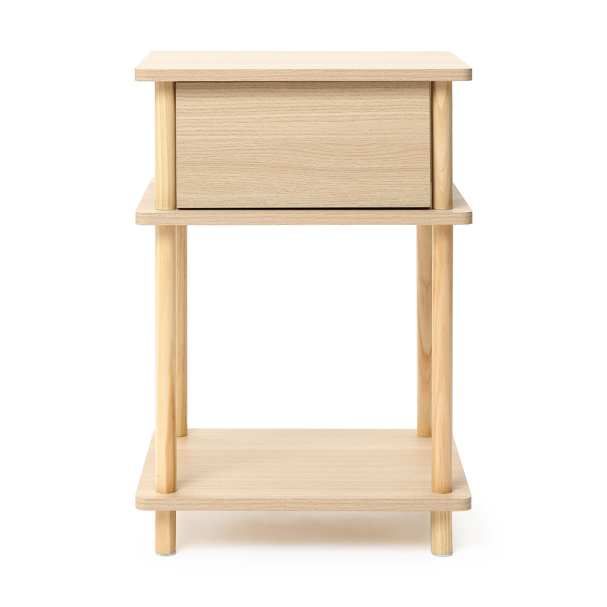 NACHTTISCH Holz mit Schublade | B40 x T35 x H60 cm - Naturfarben, Holz/Holzwerkstoff (40/60/30cm) - Hometopia