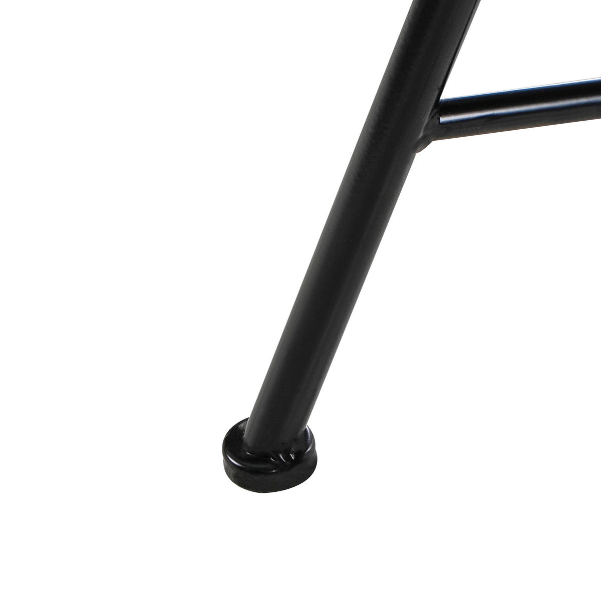 BISTROBORD 60/60 cm metall svart/vitt Comiso - Svart, Metall (60/60/75cm) - Beliani