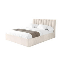POLSTERBETT mit Bettkasten und Lattenrost, Boxbett ohne Matratze - ILAN 180x200 Beige - Greige, Holzwerkstoff/Textil (180/200cm) - ALTDECOR