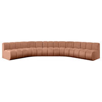 WOHNLANDSCHAFT modulares Sofa Montra-U1 - 490x174x70 cm Apricot - Koralle, Holzwerkstoff/Textil (490/70/174cm) - ALTDECOR