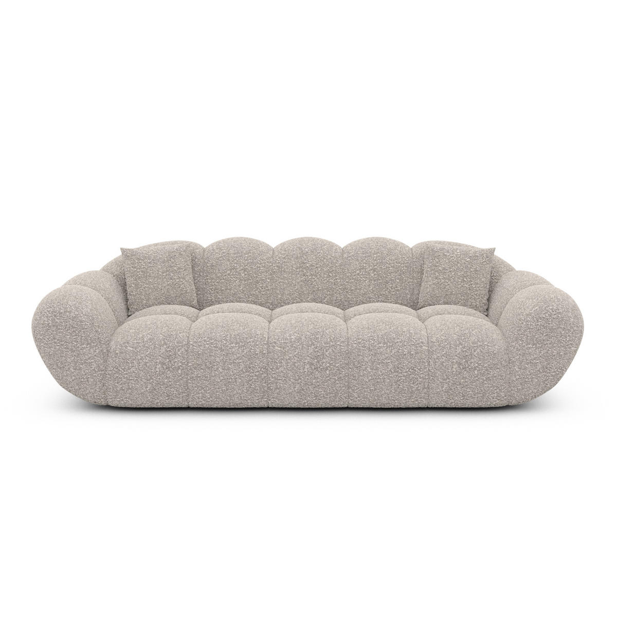 3-SITZER-SOFA Liva Sand Bouclé - Sandfarben, Textil (223/70/93cm) - VAROYAL