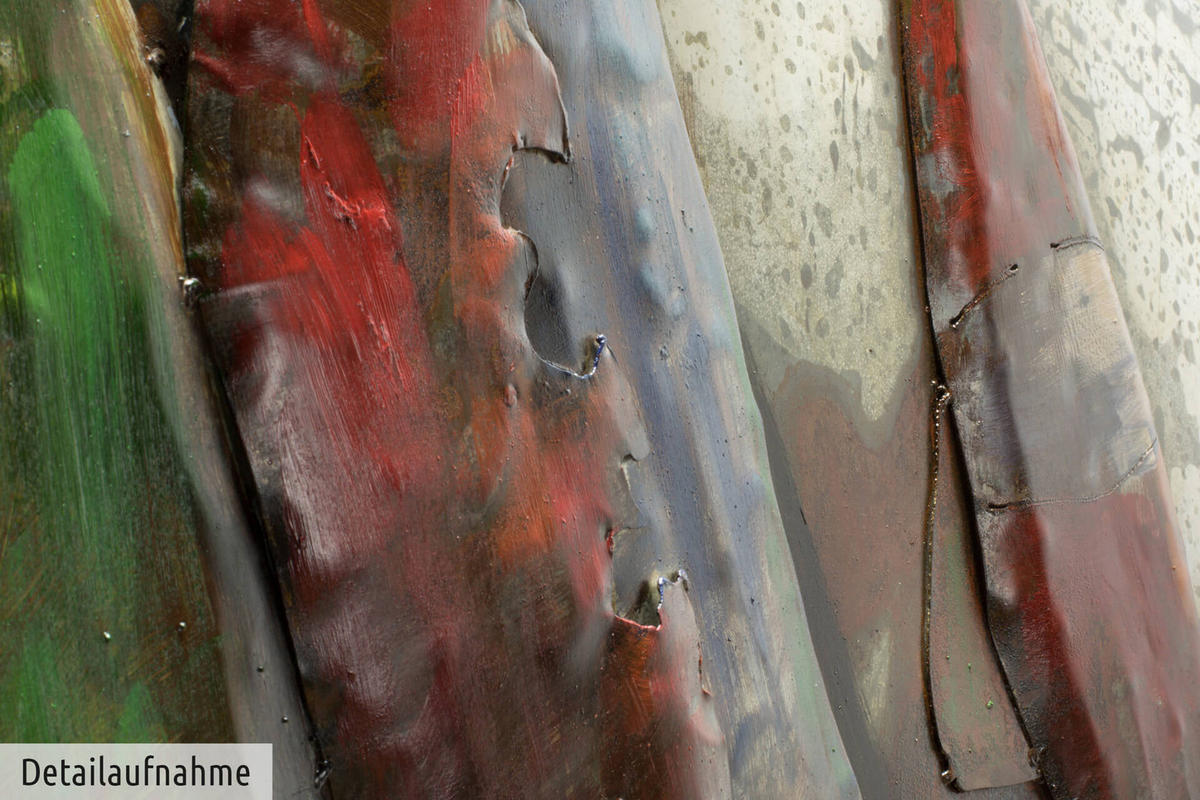 METALLBILD Bunt 100/70 cm - Multicolor, Metall (4.6/70cm) - KUNSTLOFT