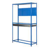 REIFENREGAL mit Arbeitsfläche und Schubfach Metal Shark NO.5 HxBxT 200 x 100 x 40 cm 6 Reifen Blau - Blau, Metall (100/200/40cm) - PROREGAL