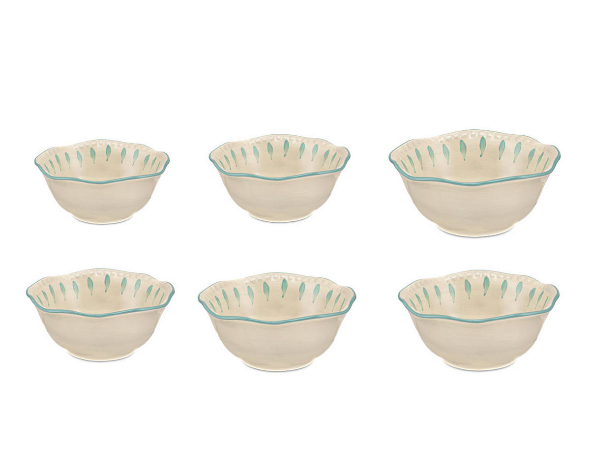 BEILAGENSCHALE Domitilla Aqua Grün - Multicolor, Keramik (15cm) - Rose & Tulipani