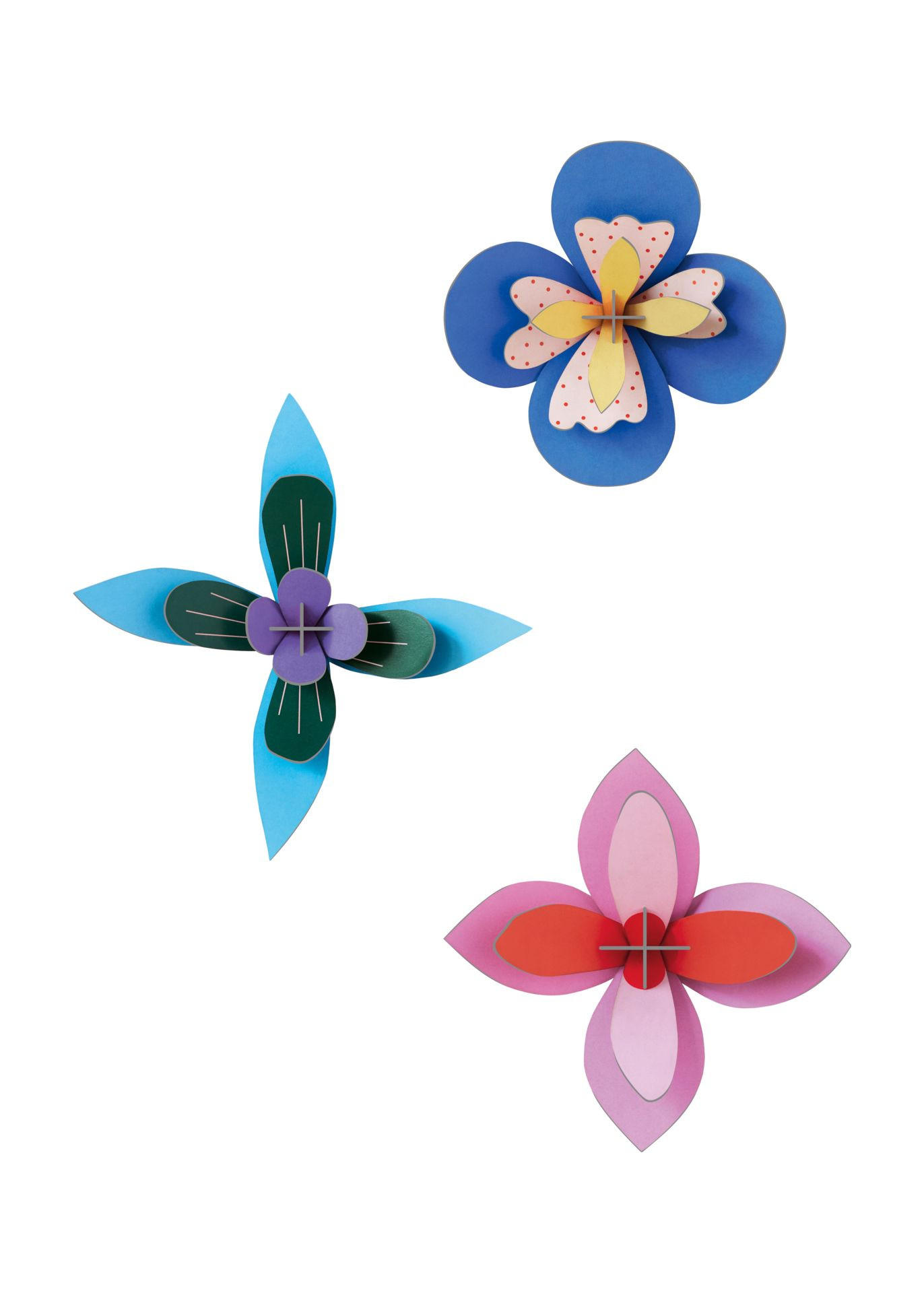 WANDDEKO Leucht Papierblume 4/19.5 cm - Multicolor, Wellpappe (4/19.5/19cm) - KUNSTLOFT