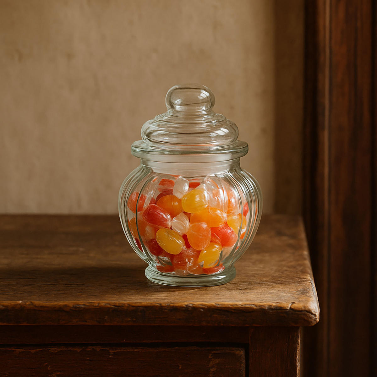 GLAS mit Deckel 9,5/9,5/12,5 cm - Transparent, Glas (9.5/12.5/9.5cm) - Excellent Houseware