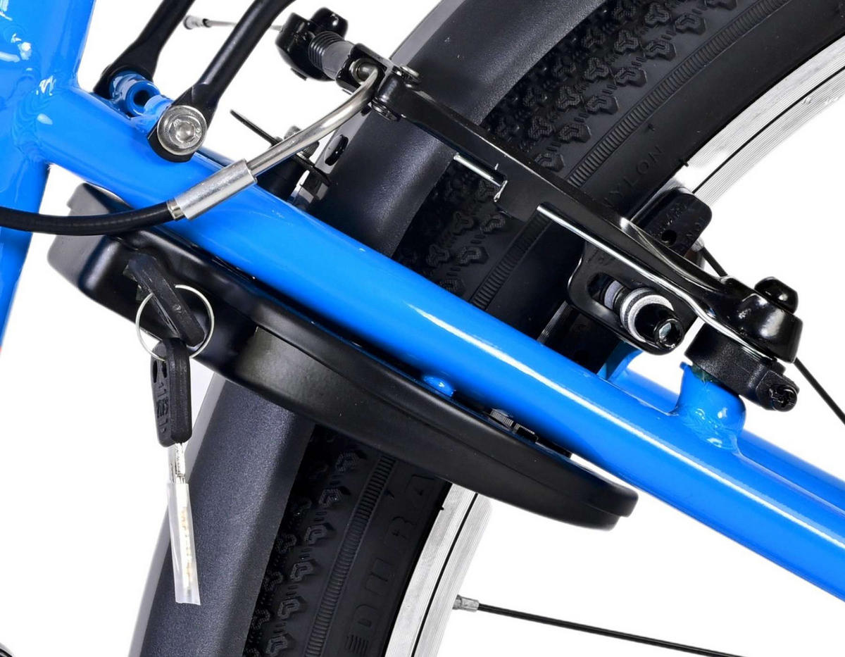 KINDERFAHRRAD Cross - Jungen - 2 Handbremsen - 18 Gänge - 24 Zoll - Blau - Blau, Metall (70cm) - TPFSports
