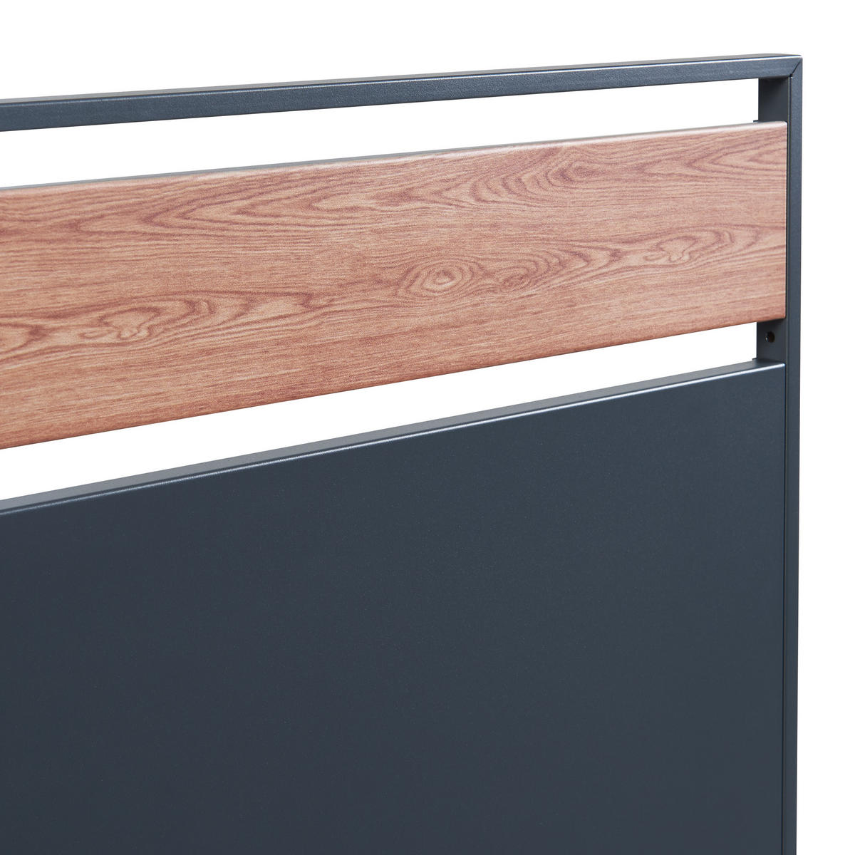 MÜLLTONNENBOX-ELEMENT Uusikaupunki - Anthrazit/Braun, Metall (83/120/11cm) - [en.casa]
