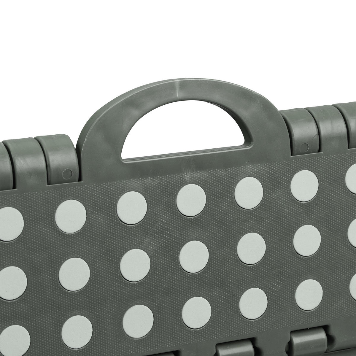 KLAPPHOCKER - Grau, Kunststoff/Textil (37/30/29cm) - Relaxdays