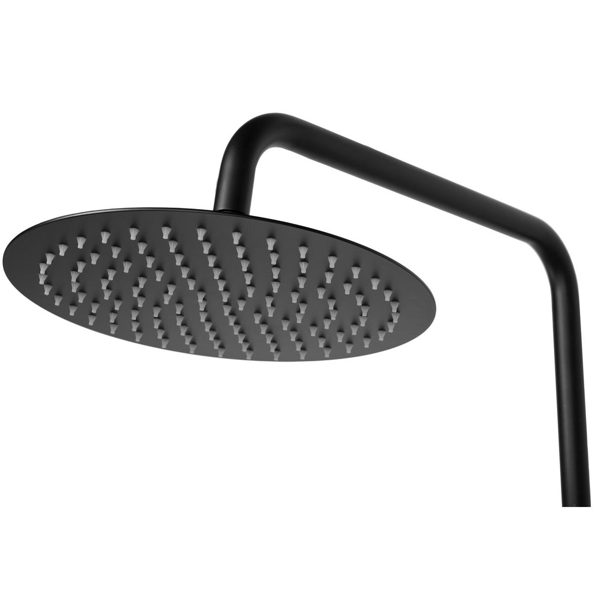 DUSCHGARNITUR Mit Thermostat Rea Vincent Black - Schwarz, Metall (27/123.5/48cm) - REA