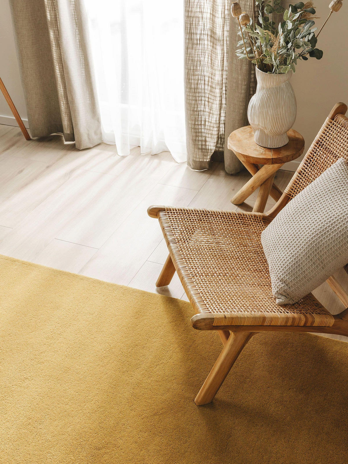 WOLLTEPPICH Bent Gelb 160x230 cm - Gelb, Textil (160/230cm) - benuta Nest