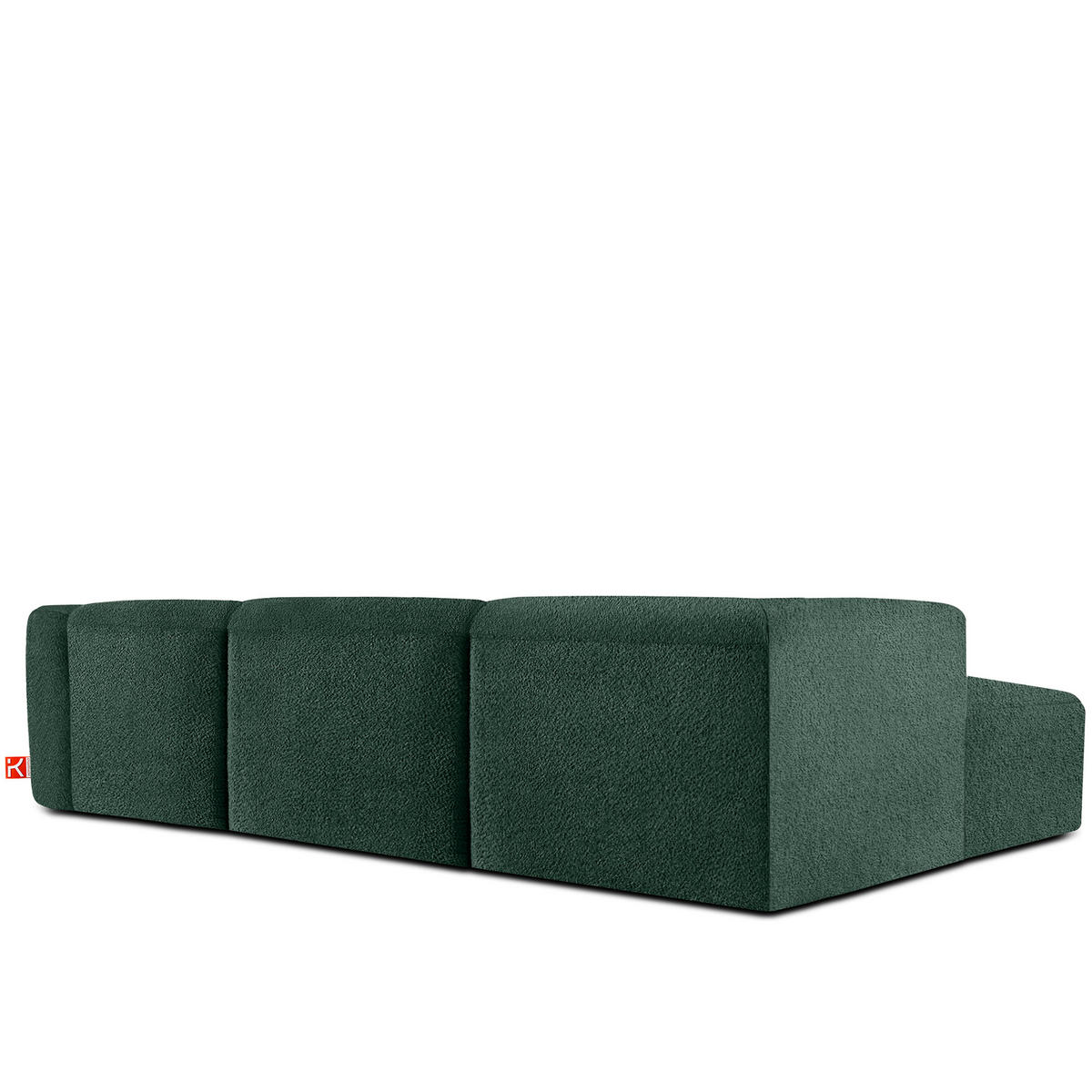 ECKSOFA LINKS BUFFO, Dunkelgrün - Dunkelgrün, Holz/Holzwerkstoff (285/176cm) - KONSIMO®