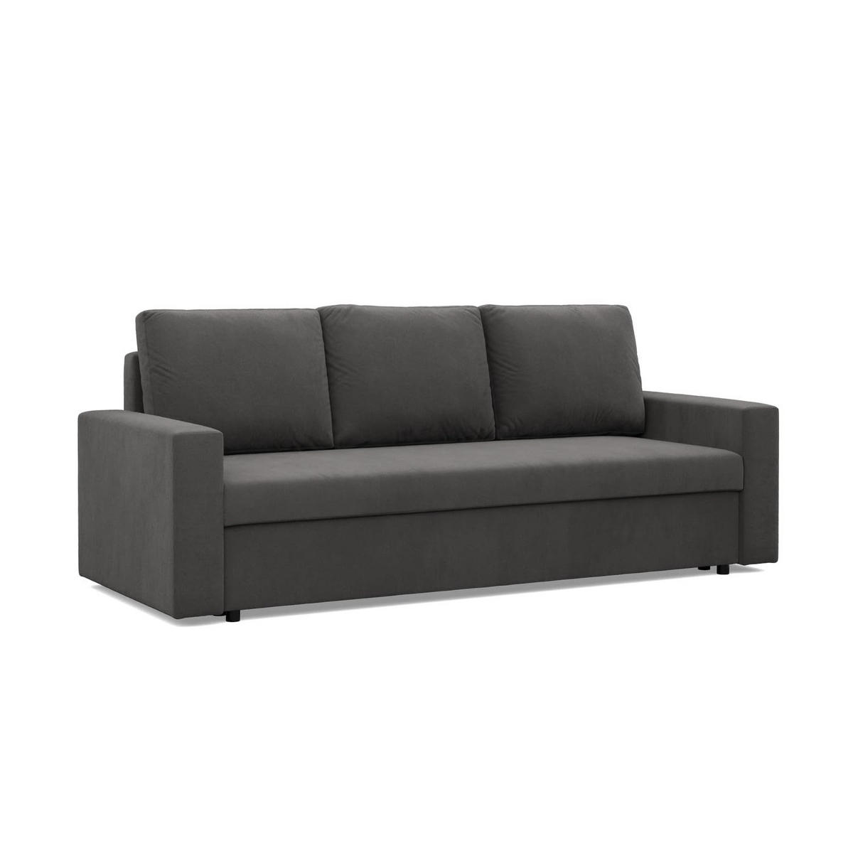 SOFA 3-SITZER MIT SCHLAFFUNKTION NEO, Grau - Grau, Textil (220/85/92cm) - Mebligo