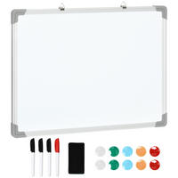 MAGNETTAFEL mit 4 Markern, leicht abwischbar, 60 x 1,8 x 45 cm - Weiß, Kunststoff (1.8/45/60cm) - HOMCOM