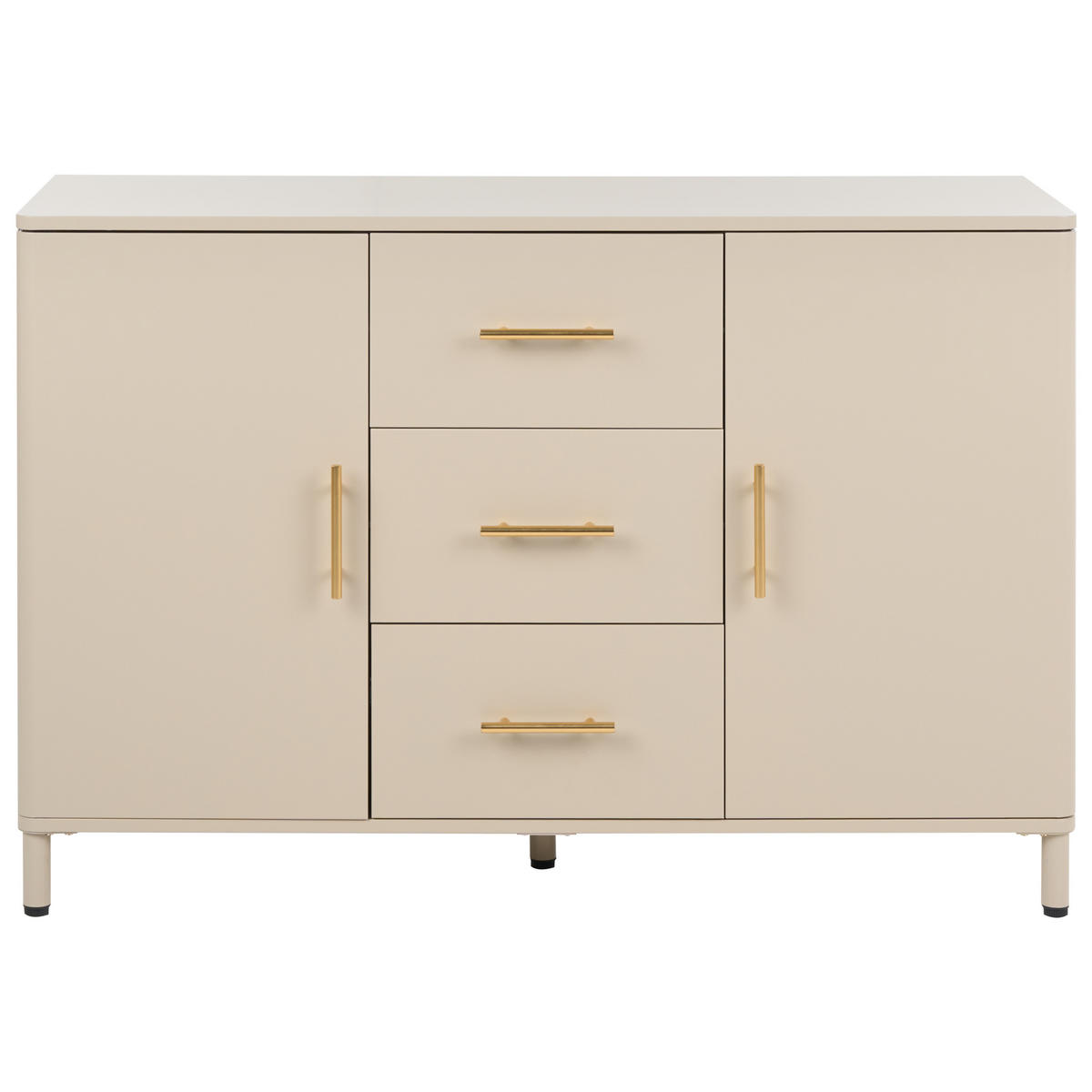 SIDEBOARD s zásuvkami Kov Béžový Ombura - béžová, kov (120/80/40cm) - Beliani