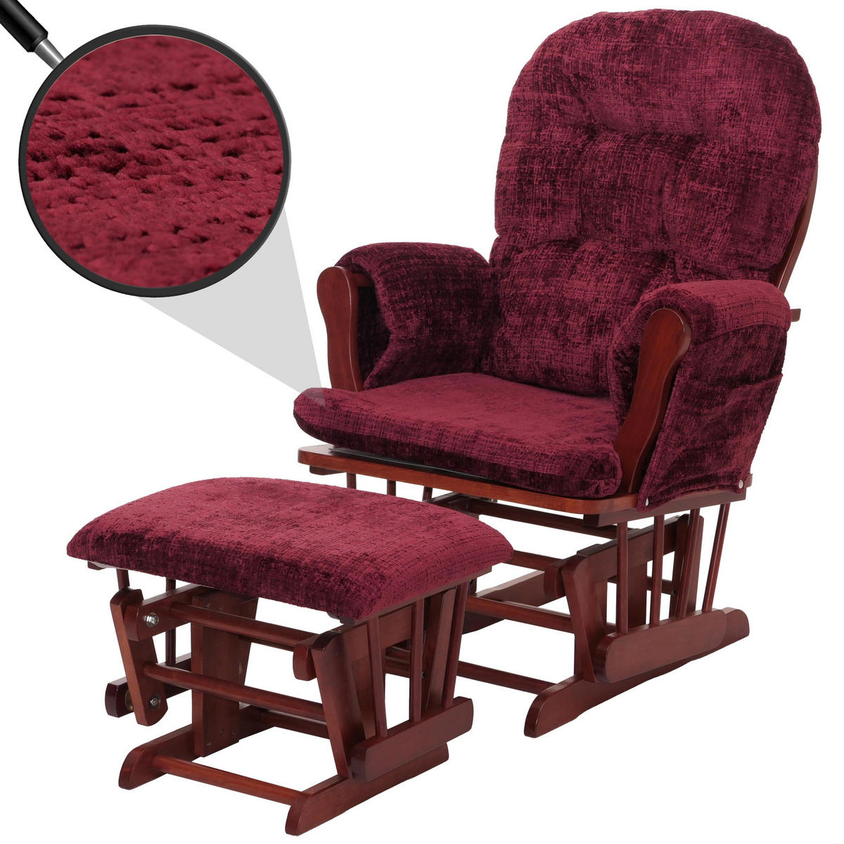 RELAXSESSEL Bordeaux, Braun - Bordeaux/Braun, Textil (75/100/71cm) - MCW