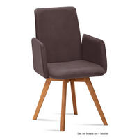 ARMLEHNSTUHL (8er-Set) Dilys 52x92x60 Eiche geölt/Braun - Eichefarben/Braun, Kunststoff (60/92/52cm) - 58aufmkessel