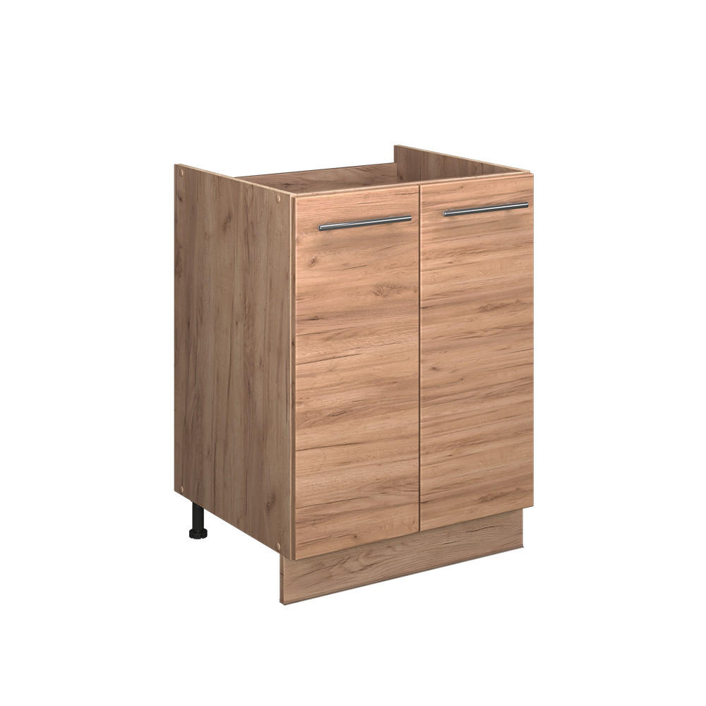 SPÜLENUNTERSCHRANK Fame-Line, Goldkraft Eiche/Goldkraft Eiche, 60 cm - Honigeiche, Holzwerkstoff (60/82/51.6cm) - Vicco
