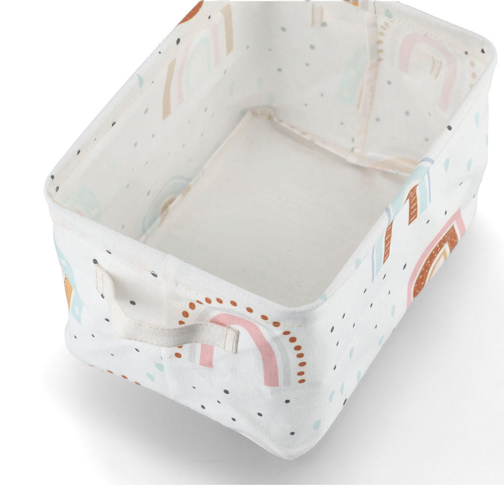 Thumbnail - Zeller Present Aufbewahrungskorb, Mehrfarbig, Textil, Regenbogen, Rechteckig, 21x28 cm, Spielzeug, Spielzeugkisten