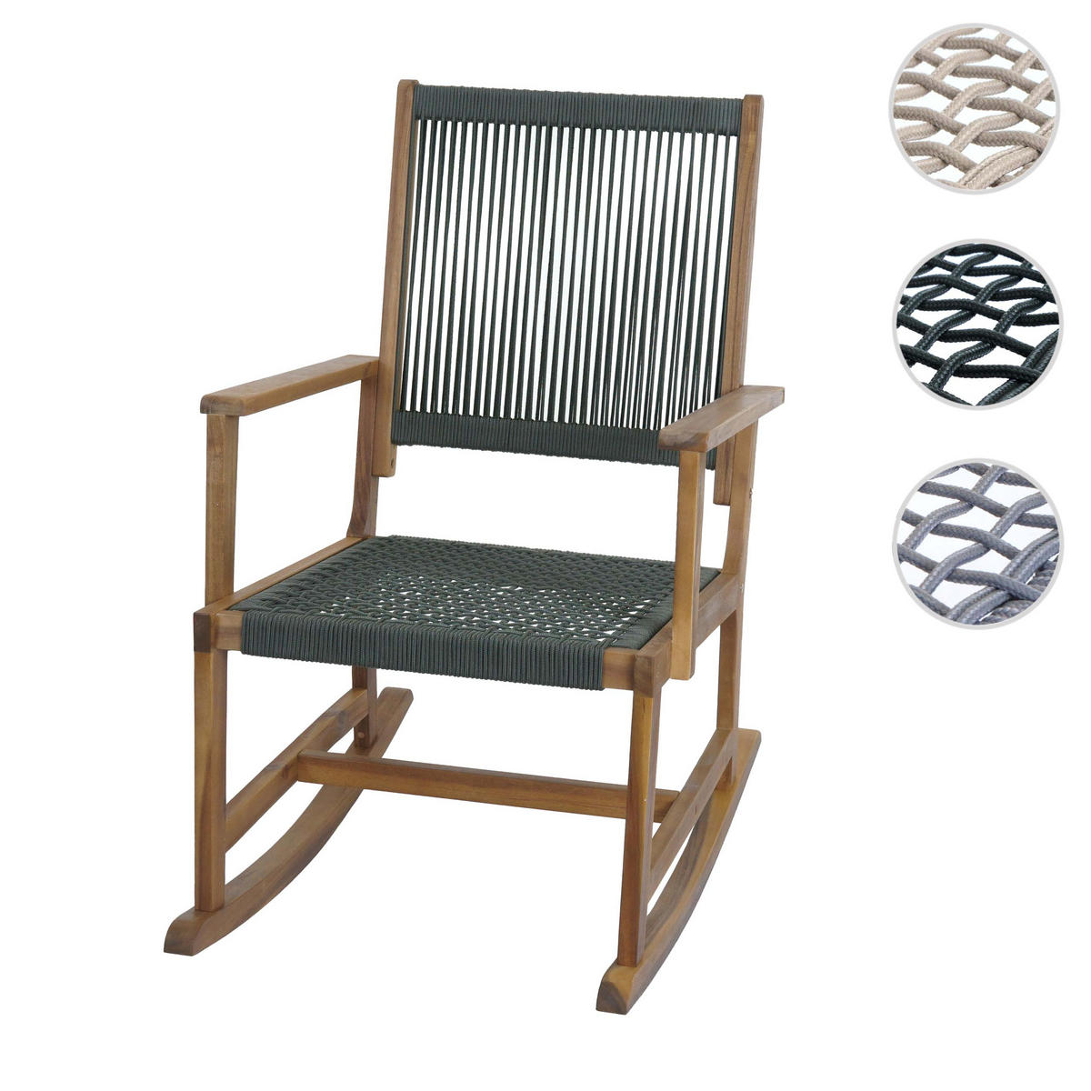 SCHAUKELSTUHL Grau - Dunkelgrau, Holz (65/102/92cm) - MCW