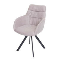 ESSZIMMERSTUHL Cremeweiß - Weiß, Textil (57/94/47cm) - MCW